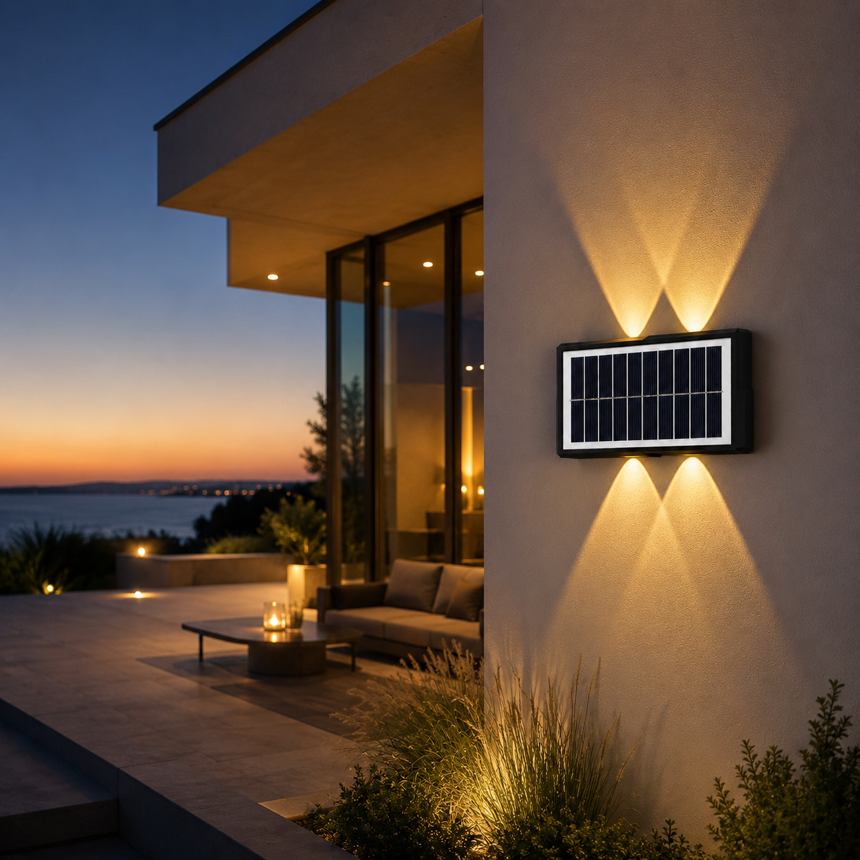 FOSVEX Solar Up & Down Wall Light | IP65 Waterproof Outdoor Solar LED Light