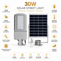 FOSVEX 30W Solar LED Flood Light with Remote Control | 6500K White | 30AH Battery | IP65 Waterproof Outdoor Security Light