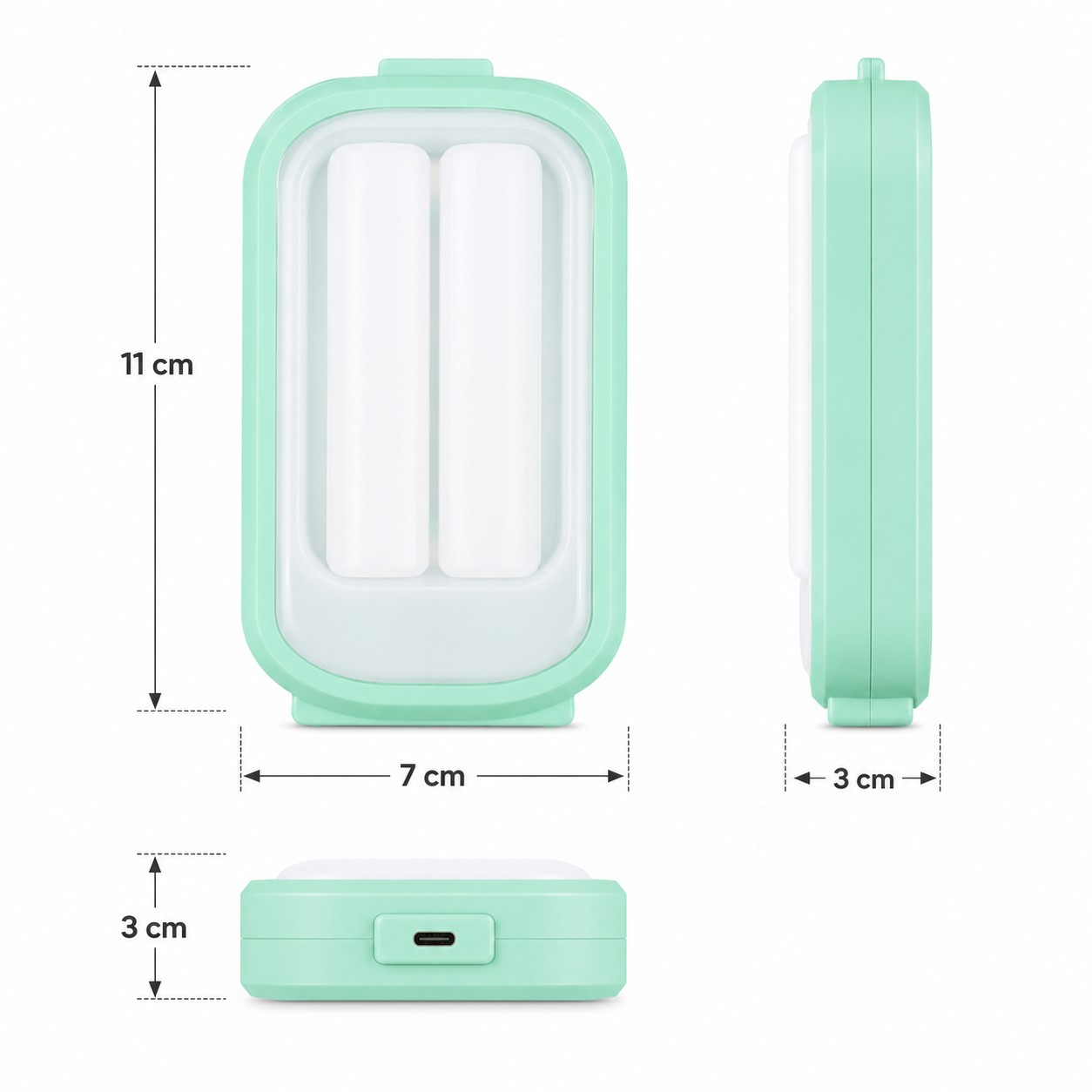 FOSVEX Solar Rechargeable Emergency LED Light (2000mAh) – Portable USB Type-C & Solar Charging Lamp