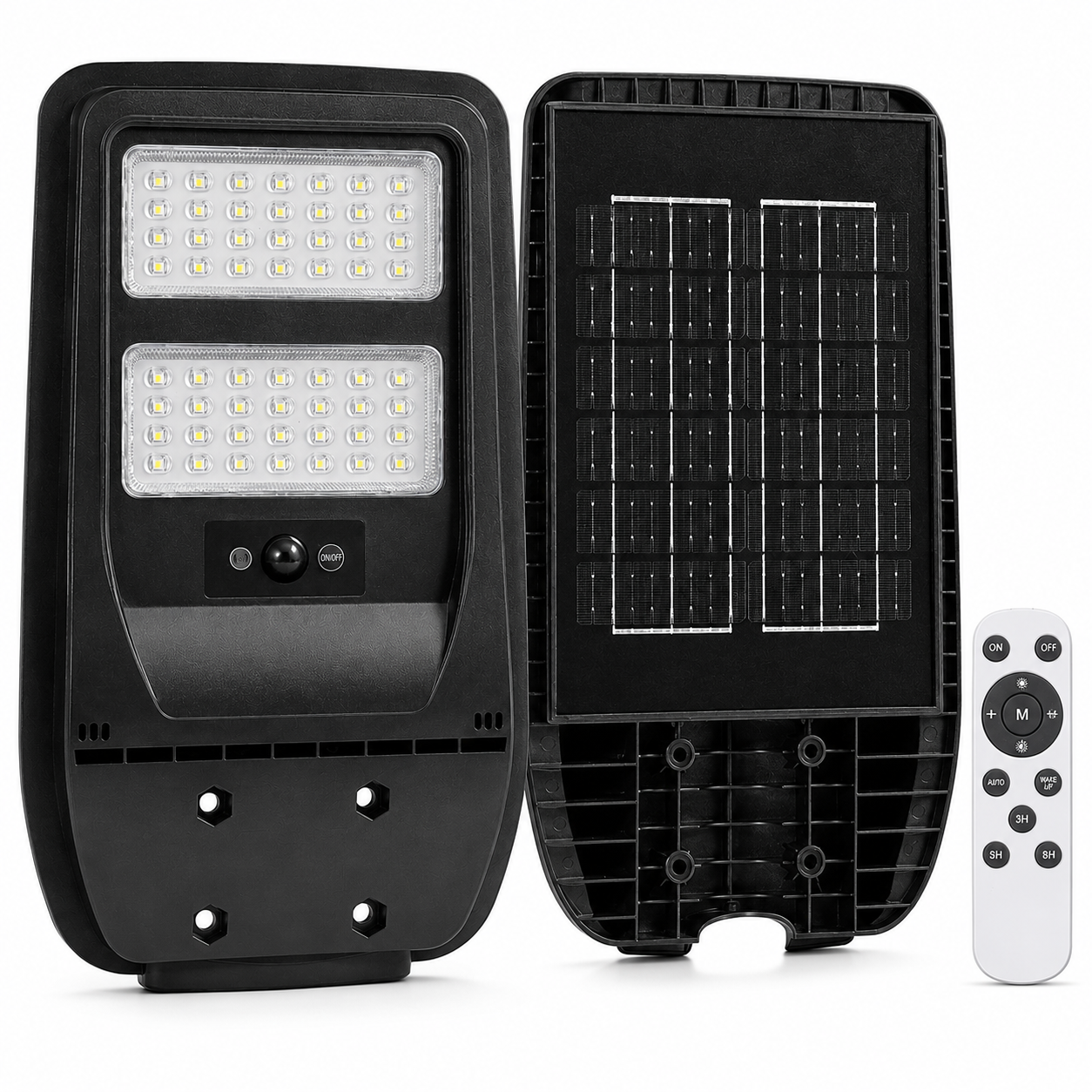 FOSVEX Solar LED Street Light with Motion Sensor & Remote Control | Waterproof Outdoor Security Light