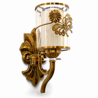 FOSVEX Luxury Gold Butterfly Glass Wall Lamp