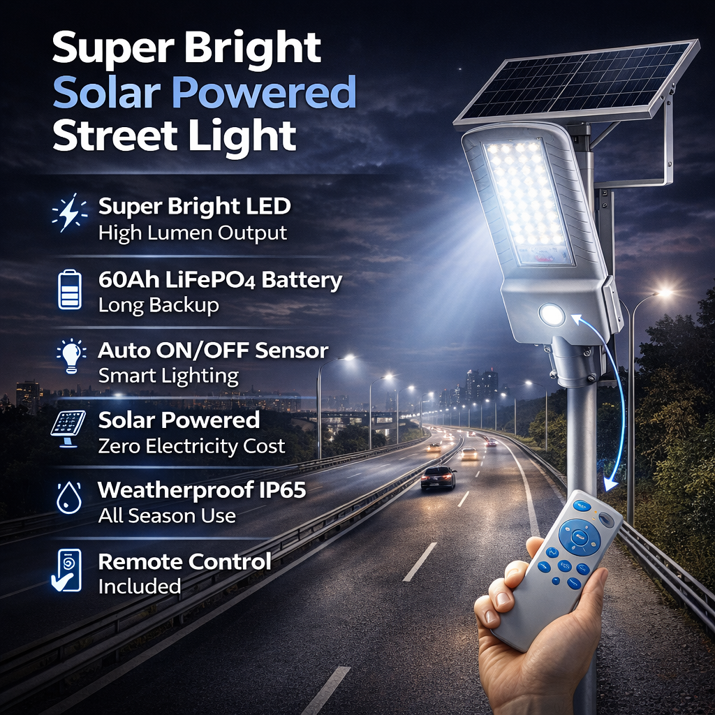 solar flood light with remote control high power