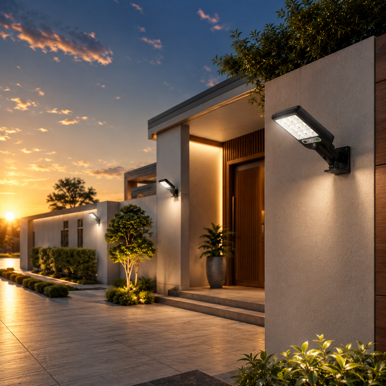 FOSVEX Solar Wall Light with Motion Sensor & Remote