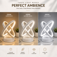 FOSVEX 50W Dual Circle LED Table Light | 3 Color Modes