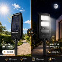 FOSVEX Solar LED Street Light with Motion Sensor & Remote Control | Waterproof Outdoor Security Light