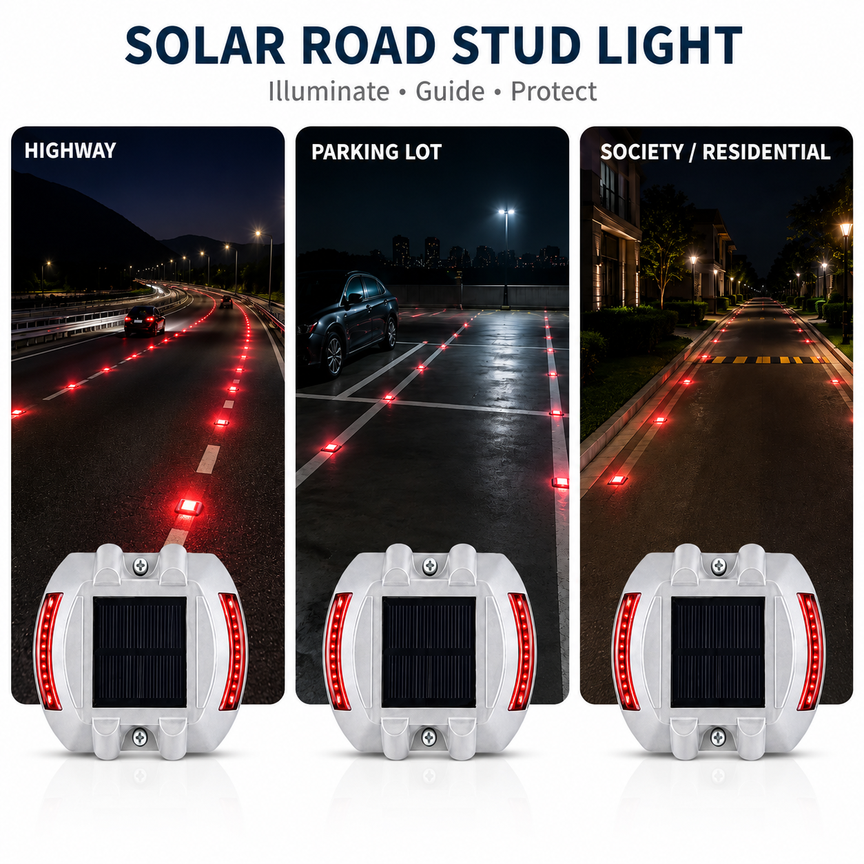 FOSVEX Solar Powered Road Stud Light