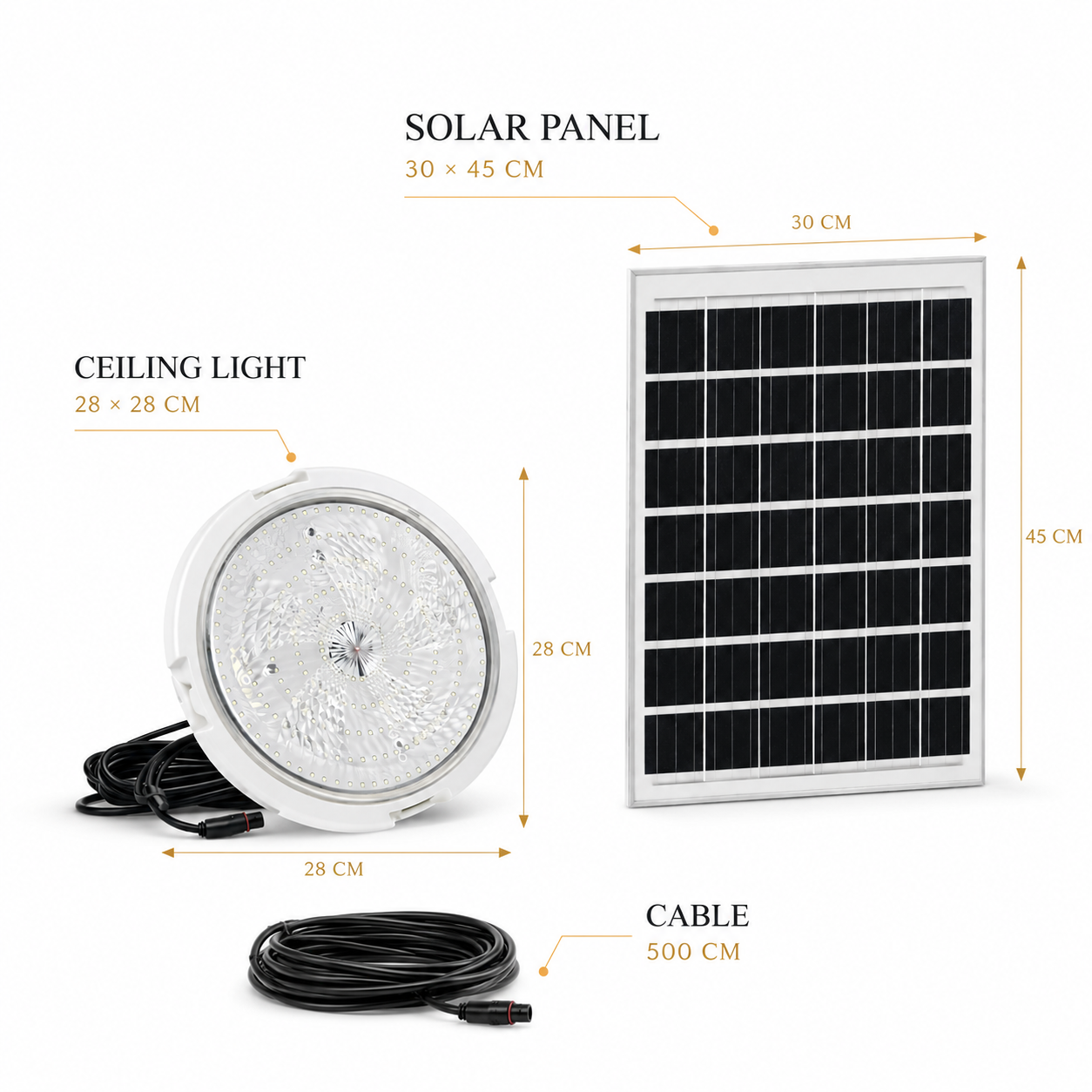 FOSVEX 200W Solar Ceiling Zumer Light with Remote Control