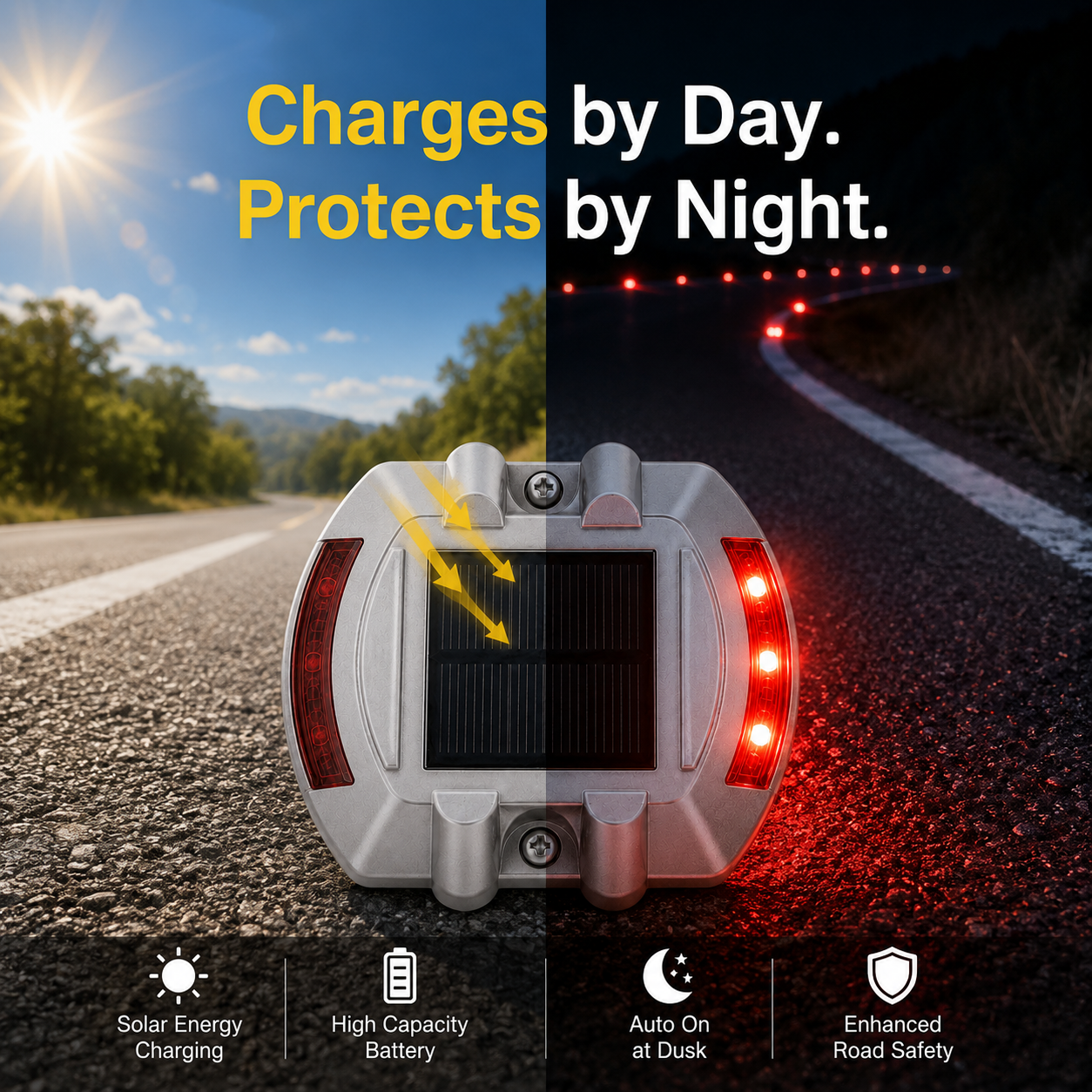 FOSVEX Solar Powered Road Stud Light