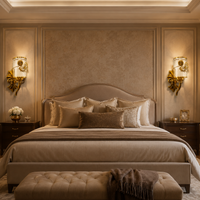 FOSVEX Luxury Gold Butterfly Glass Wall Lamp