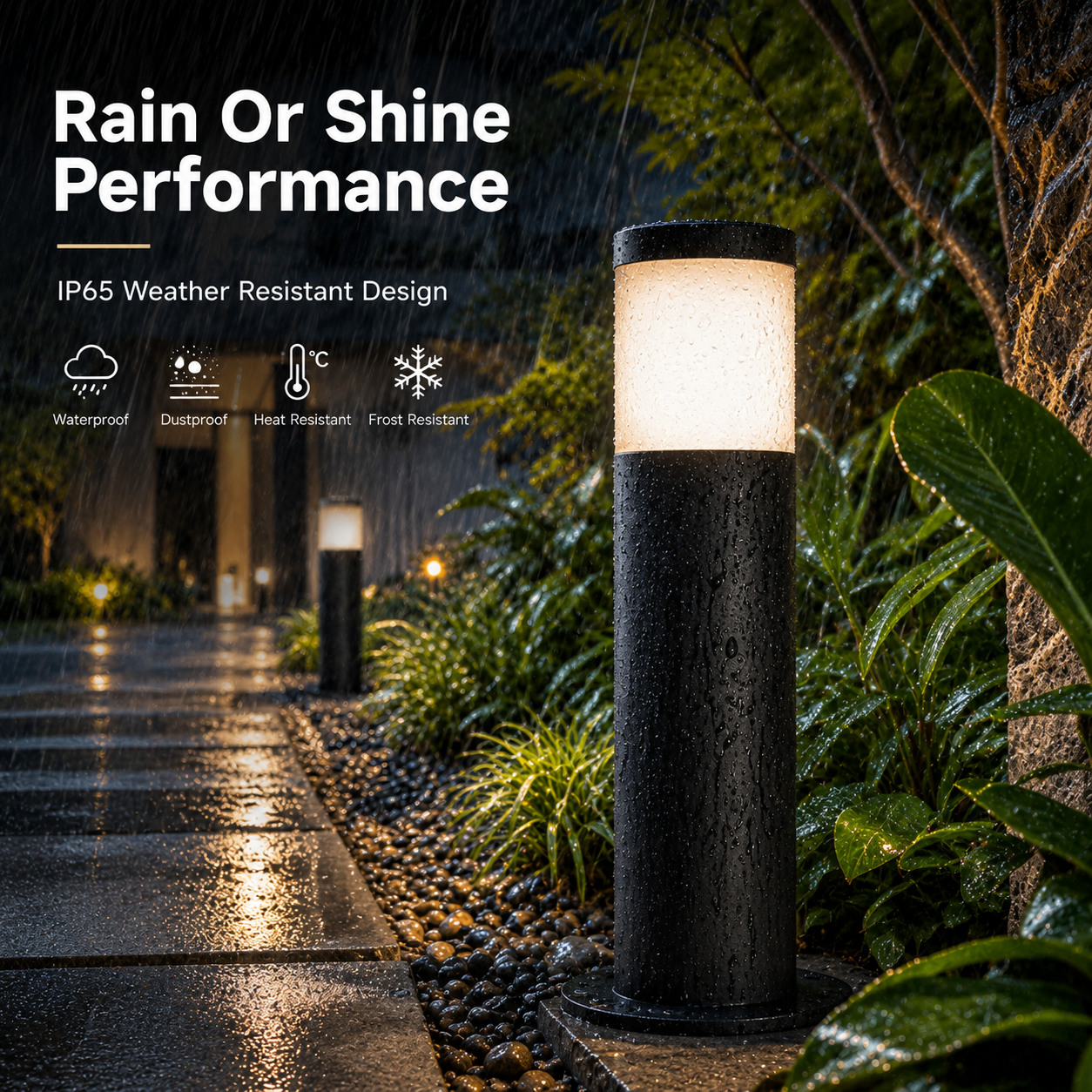 FOSVEX Outdoor LED Bollard Light – IP65 Waterproof Pathway & Garden Light
