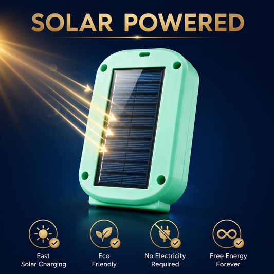 FOSVEX Solar Rechargeable Emergency LED Light (2000mAh) – Portable USB Type-C & Solar Charging Lamp