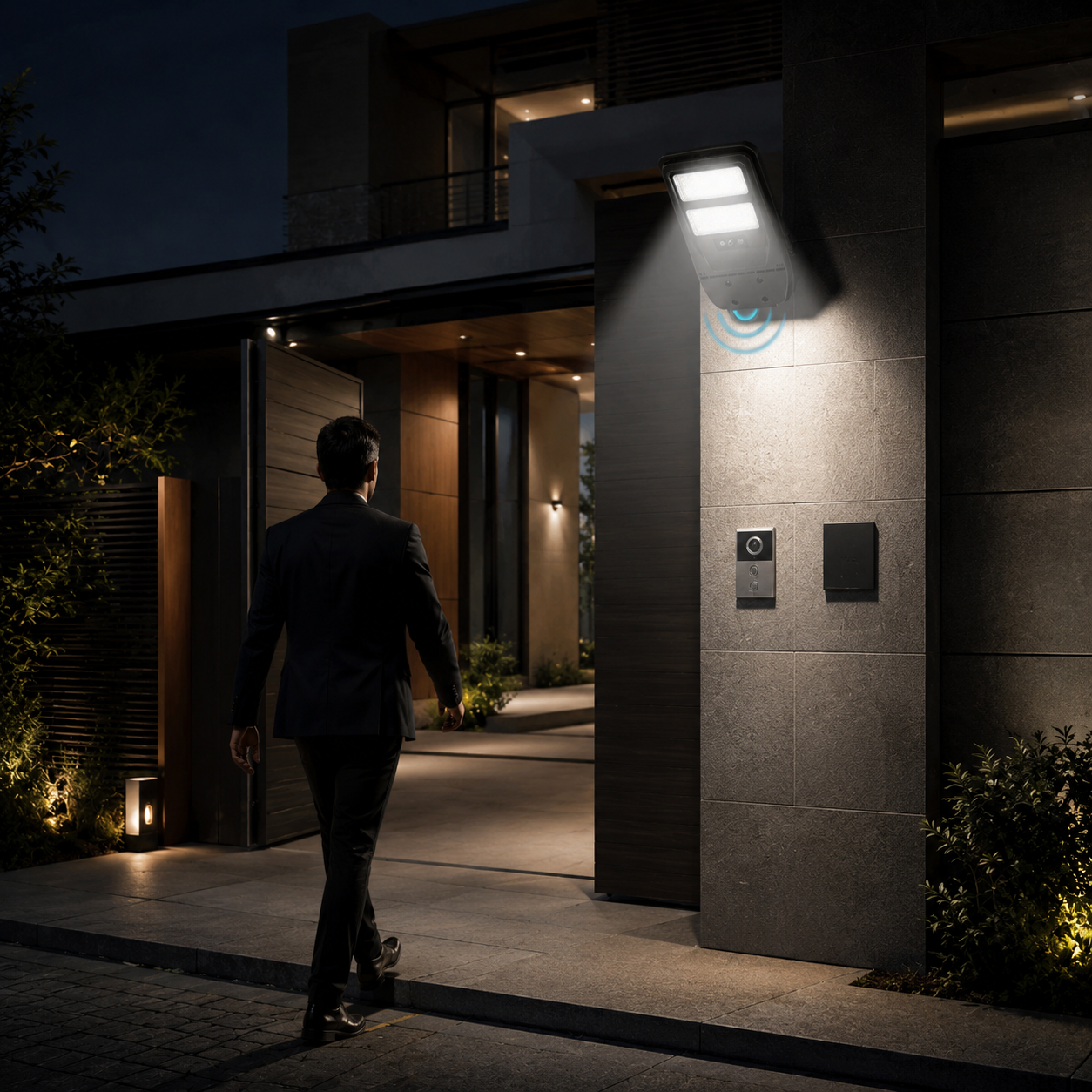 FOSVEX 50W Solar LED Street Light with Motion Sensor & Remote Control | Waterproof Outdoor Security Light