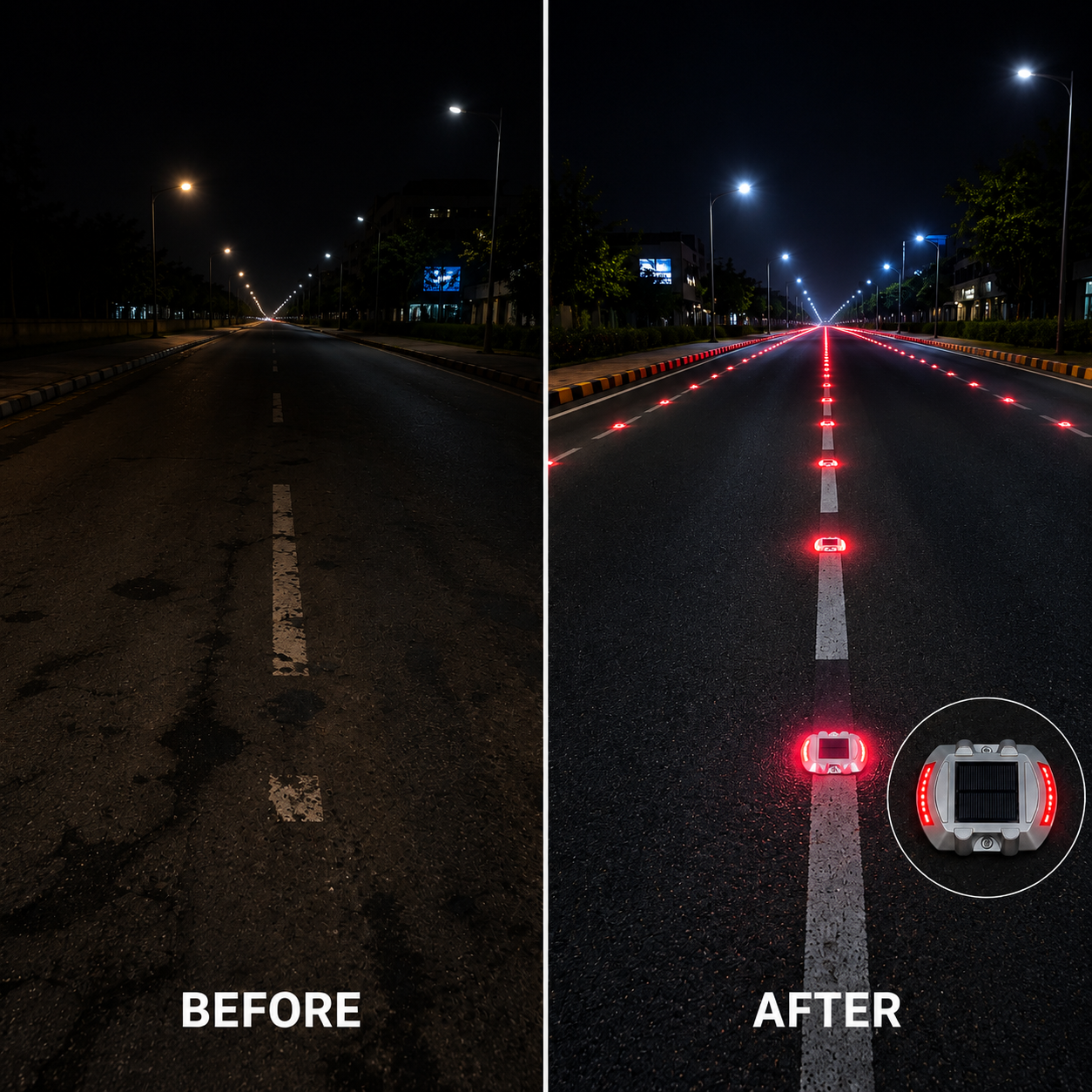 FOSVEX Solar Powered Road Stud Light