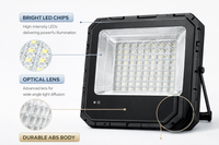 400W Solar Flood Light Outdoor with Remote Control, RGB + 6500K White, IP66 Waterproof LED Security Light, 30AH Battery, 30W Solar Panel, Ultra Bright for Garden, Farm, Gate, Camping