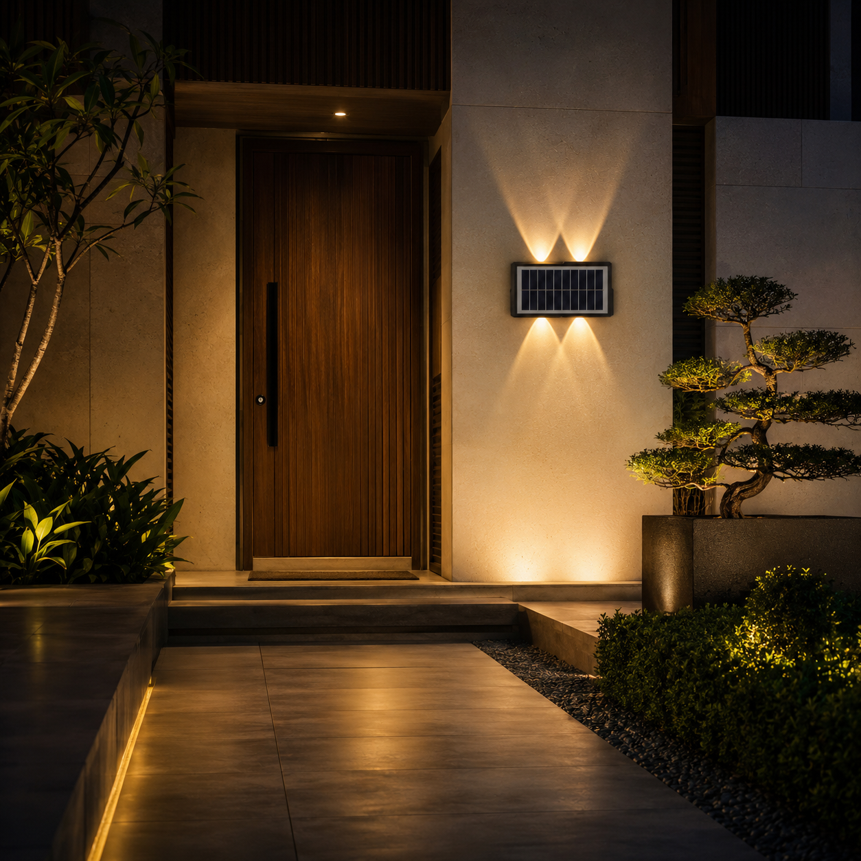 FOSVEX Solar Up & Down Wall Light | IP65 Waterproof Outdoor Solar LED Light