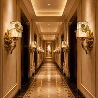 FOSVEX Luxury Gold Butterfly Glass Wall Lamp