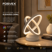 FOSVEX 50W Dual Circle LED Table Light | 3 Color Modes