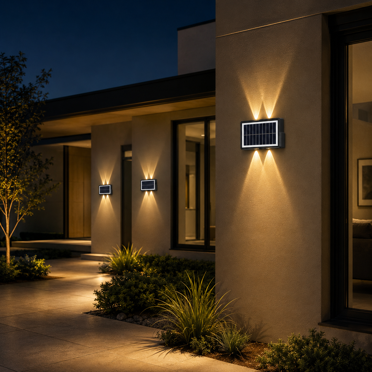 FOSVEX Solar Up & Down Wall Light | IP65 Waterproof Outdoor Solar LED Light