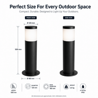 FOSVEX Outdoor LED Bollard Light – IP65 Waterproof Pathway & Garden Light