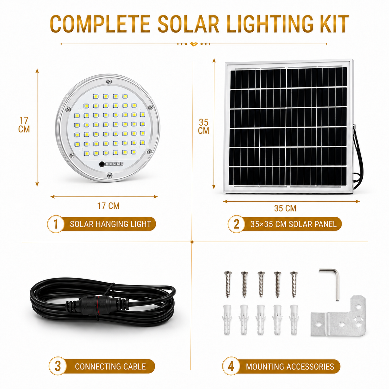 FOSVEX 100W Remote Control Solar Hanging Light