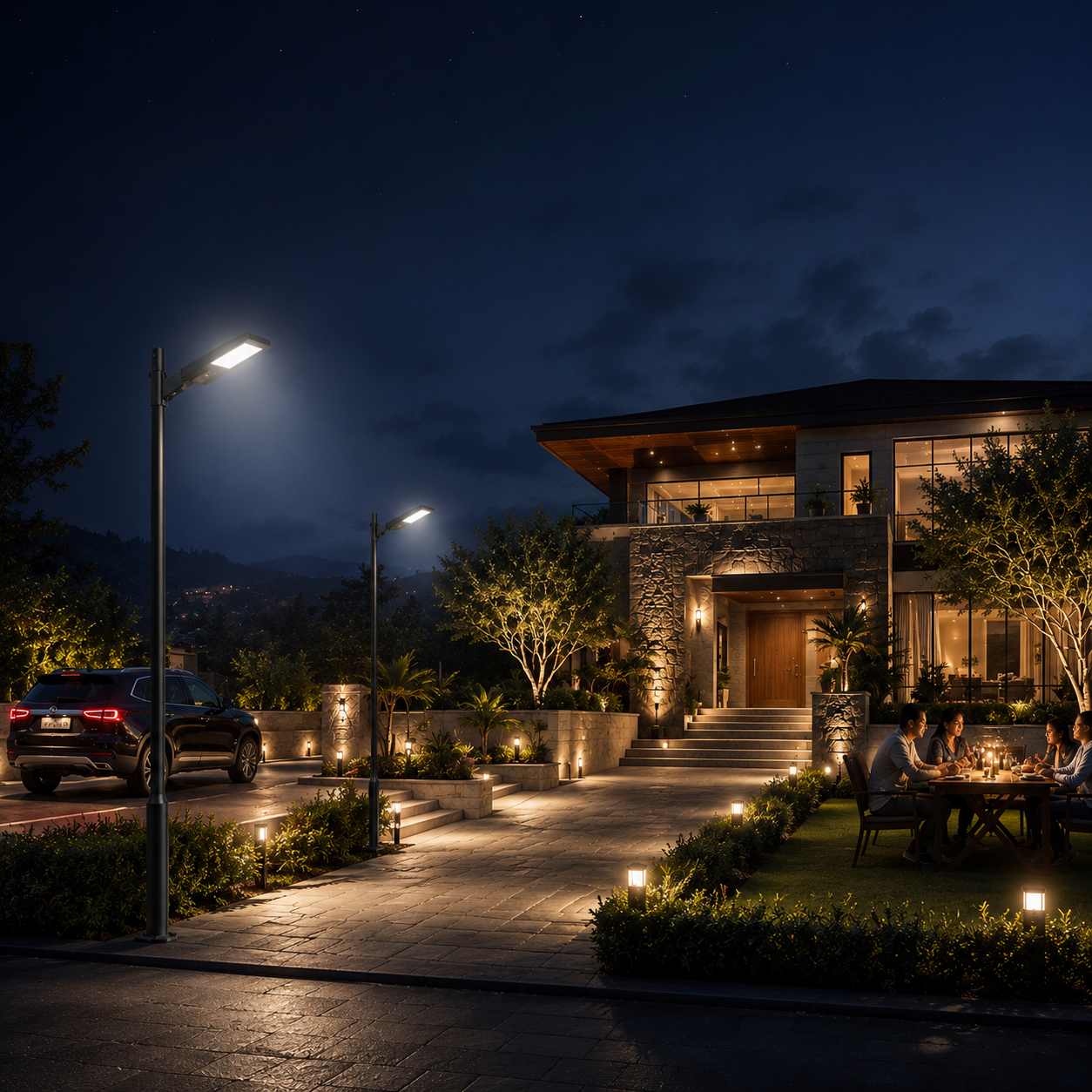 FOSVEX 50W Solar LED Street Light with Motion Sensor & Remote Control | Waterproof Outdoor Security Light