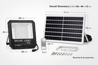 400W Solar Flood Light Outdoor with Remote Control, RGB + 6500K White, IP66 Waterproof LED Security Light, 30AH Battery, 30W Solar Panel, Ultra Bright for Garden, Farm, Gate, Camping