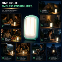 FOSVEX Solar Rechargeable Emergency LED Light (2000mAh) – Portable USB Type-C & Solar Charging Lamp