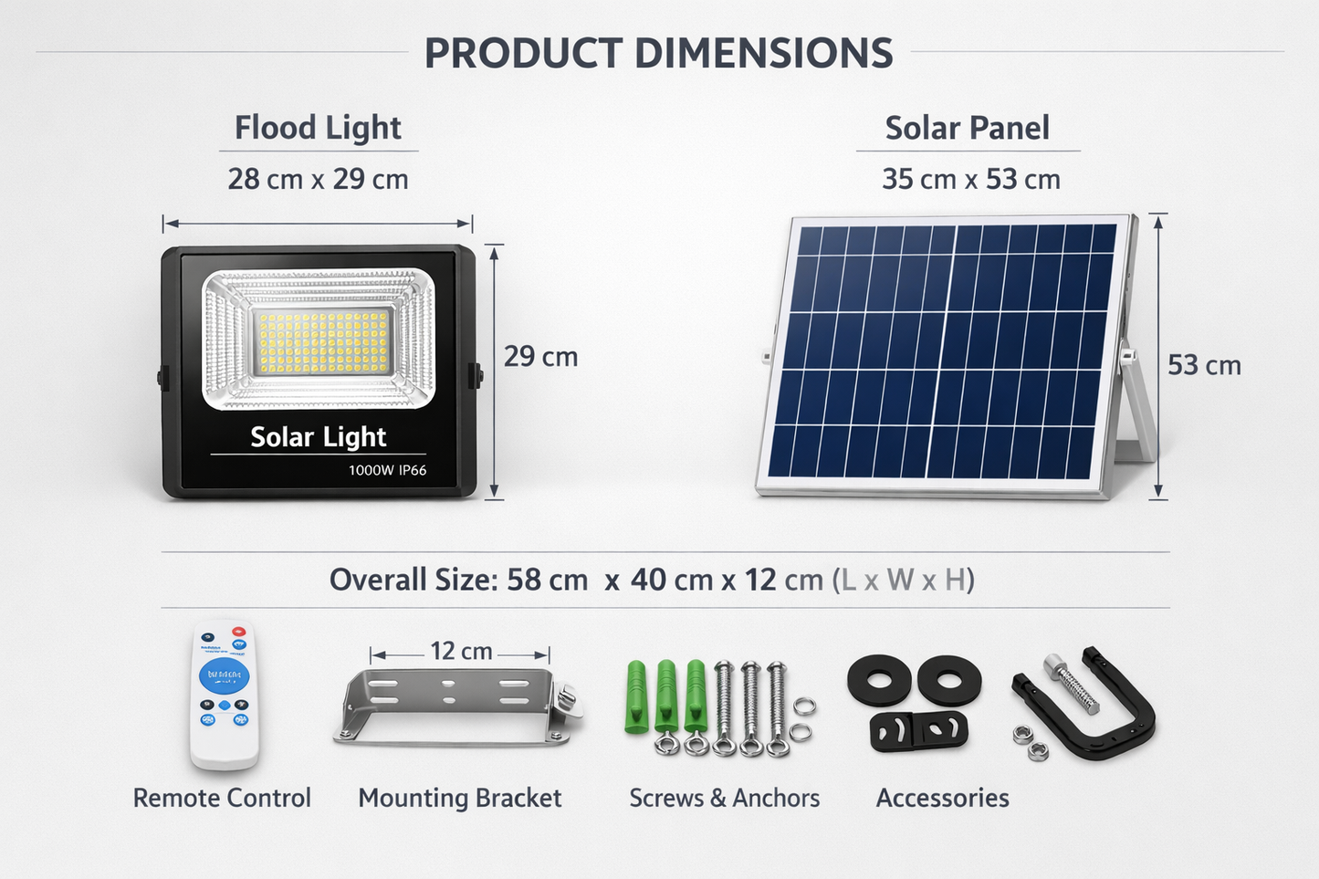 400W Solar Flood Light Outdoor with Remote Control, RGB + 6500K White, IP66 Waterproof LED Security Light, 30AH Battery, 30W Solar Panel, Ultra Bright for Garden, Farm, Gate, Camping