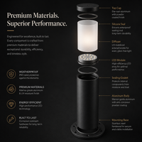 FOSVEX Outdoor LED Bollard Light – IP65 Waterproof Pathway & Garden Light