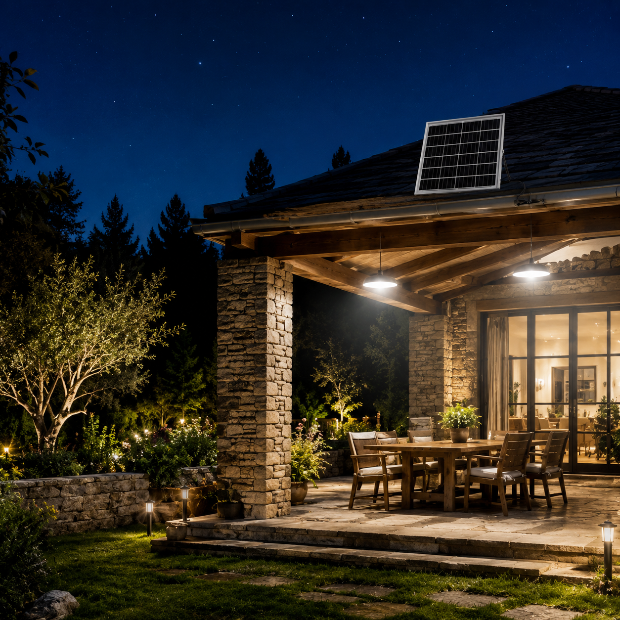 FOSVEX 100W Remote Control Solar Hanging Light