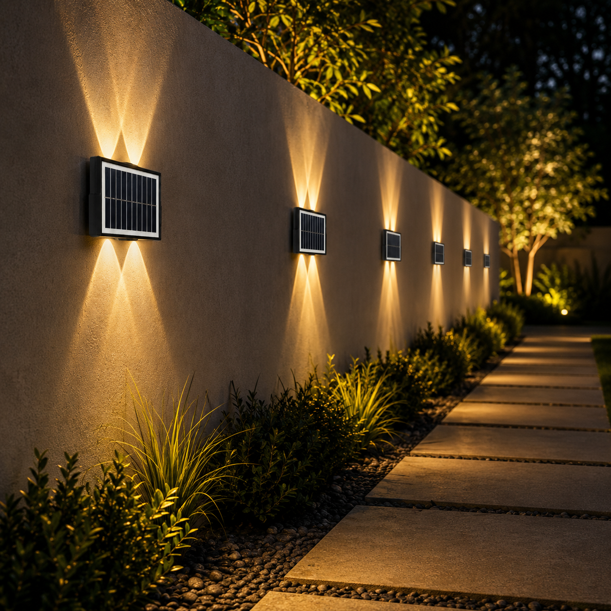 FOSVEX Solar Up & Down Wall Light | IP65 Waterproof Outdoor Solar LED Light