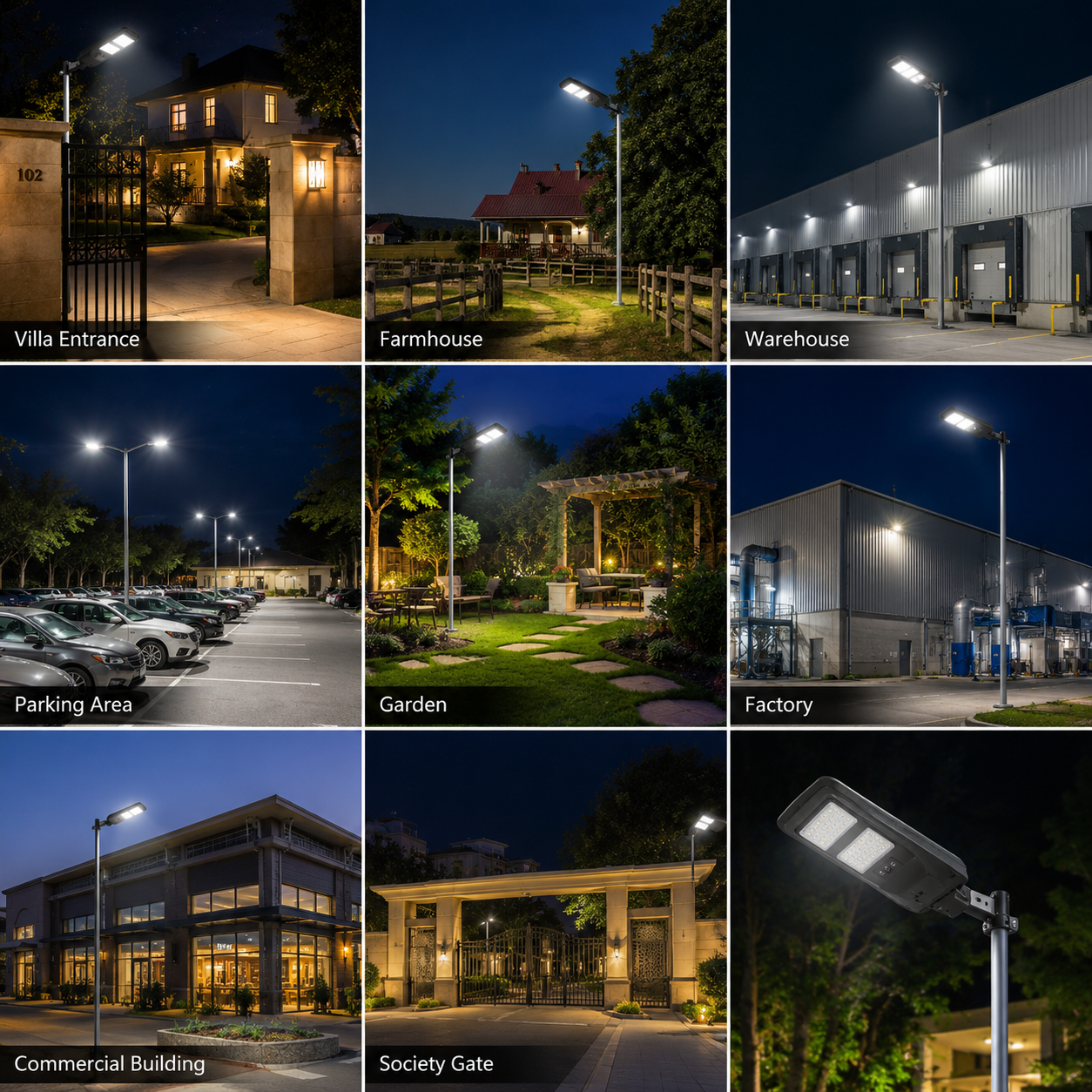FOSVEX 50W Solar LED Street Light with Motion Sensor & Remote Control | Waterproof Outdoor Security Light