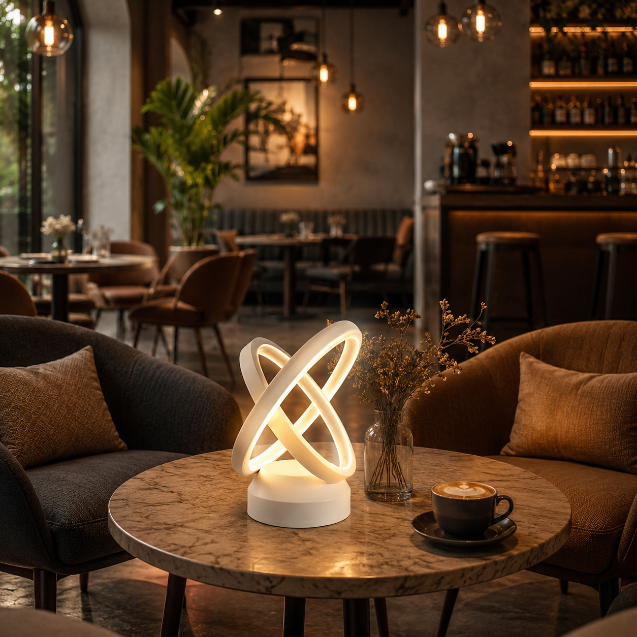 FOSVEX 50W Dual Circle LED Table Light | 3 Color Modes