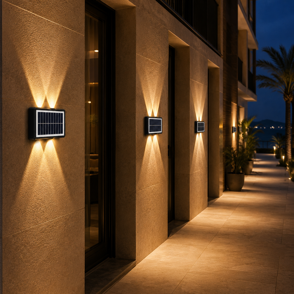 FOSVEX Solar Up & Down Wall Light | IP65 Waterproof Outdoor Solar LED Light