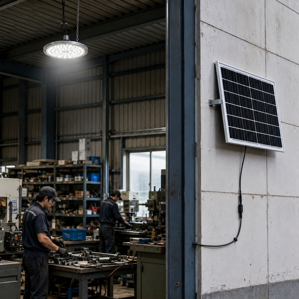 FOSVEX 100W Remote Control Solar Hanging Light