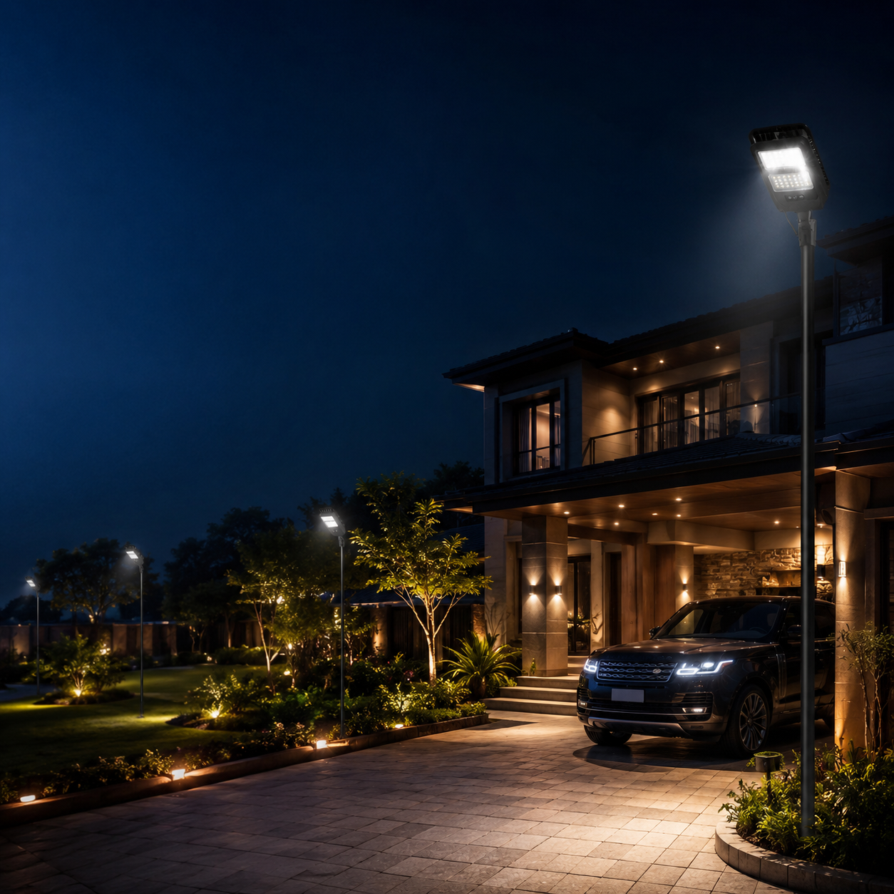 FOSVEX 50W Solar LED Street Light with Motion Sensor & Remote Control | Waterproof Outdoor Security Light