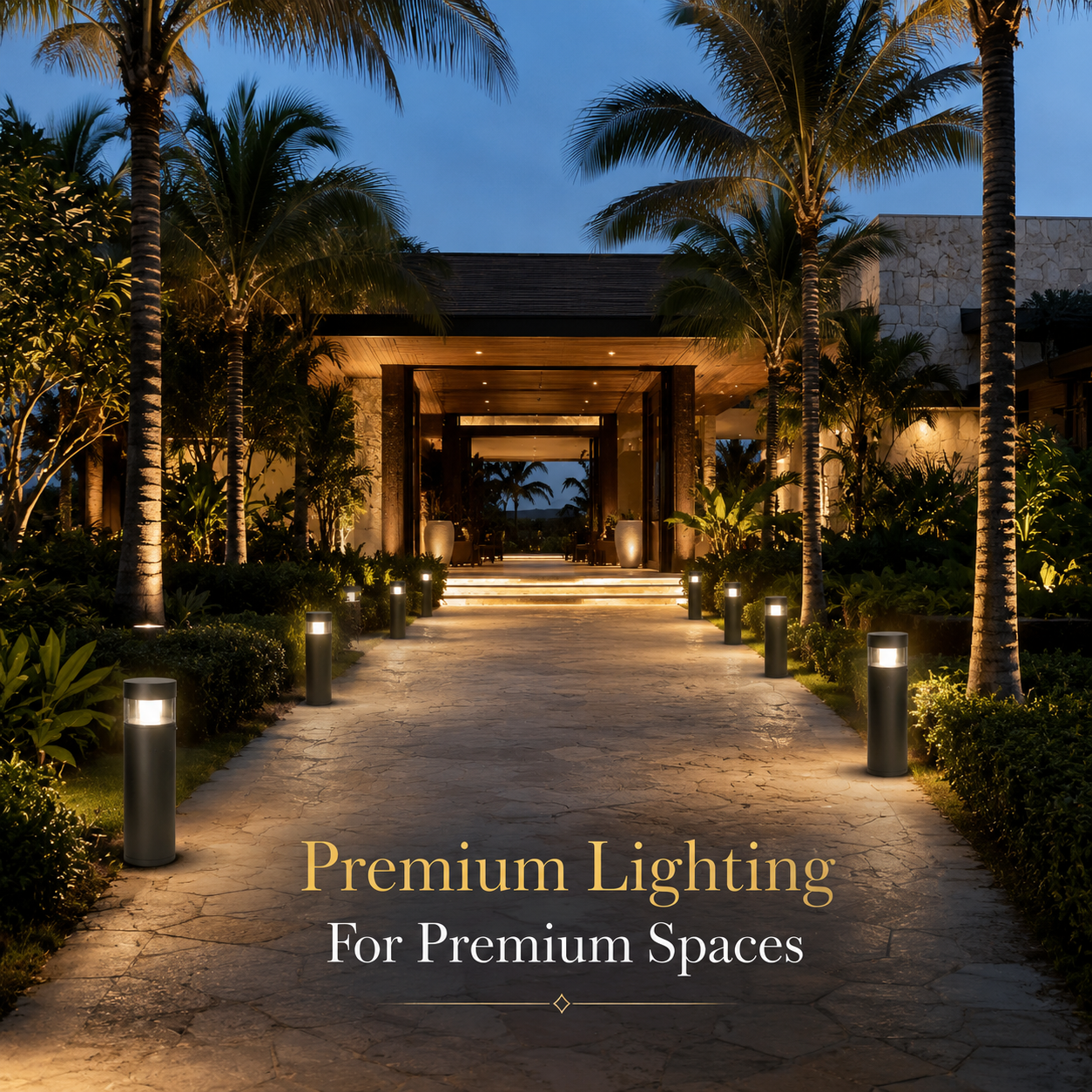 FOSVEX 9W Premium Outdoor Gate & Garden Bollard Light