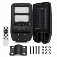 FOSVEX Solar LED Street Light with Motion Sensor & Remote Control | Waterproof Outdoor Security Light