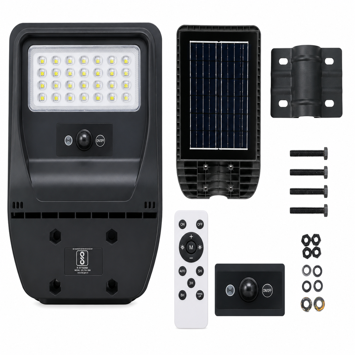FOSVEX 50W Solar LED Street Light with Motion Sensor & Remote Control | Waterproof Outdoor Security Light