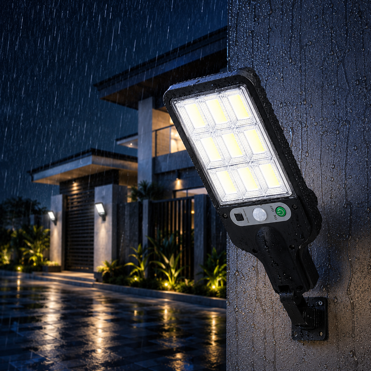 FOSVEX Solar Wall Light with Motion Sensor & Remote