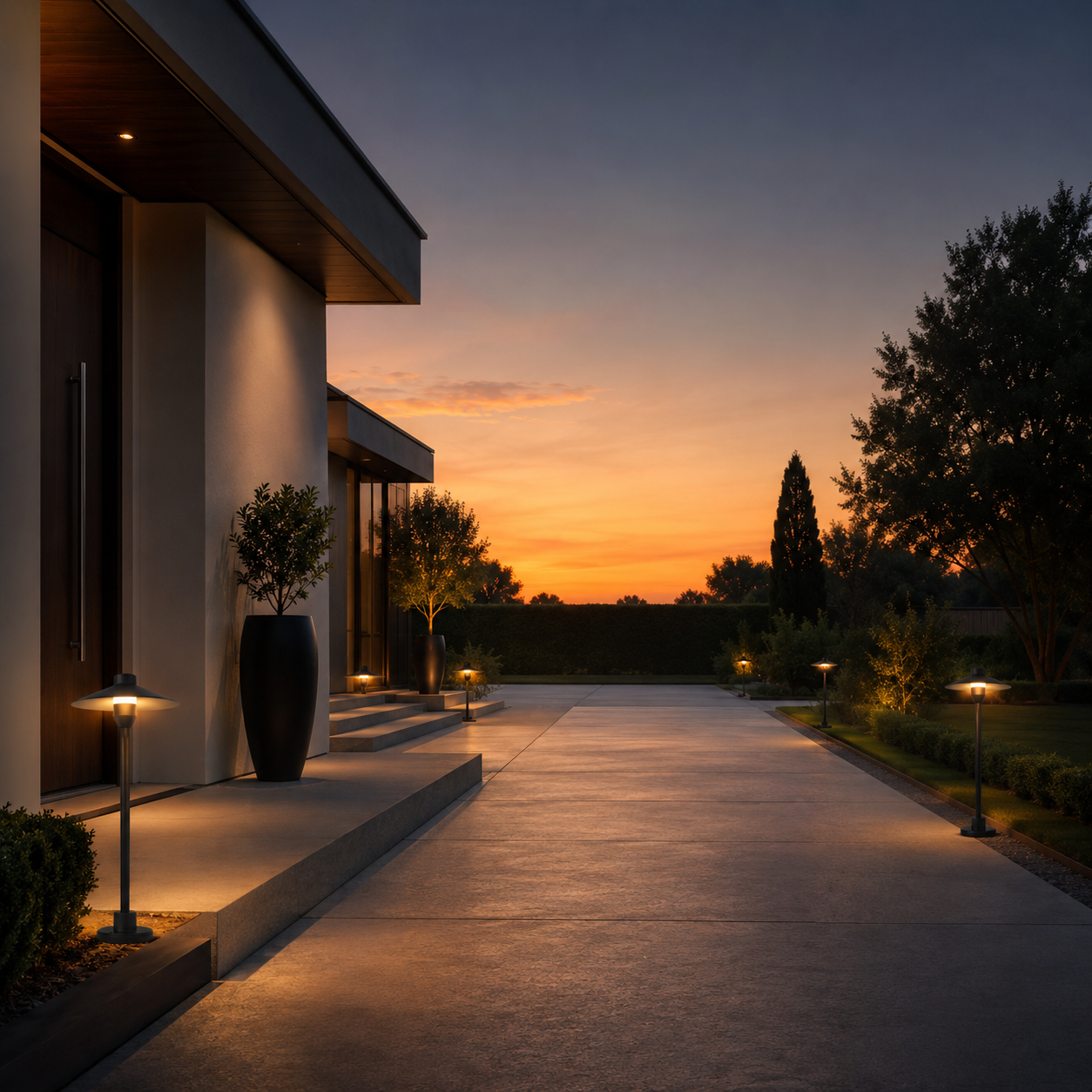 FOSVEX Outdoor LED Garden Bollard Light – 7W Warm White