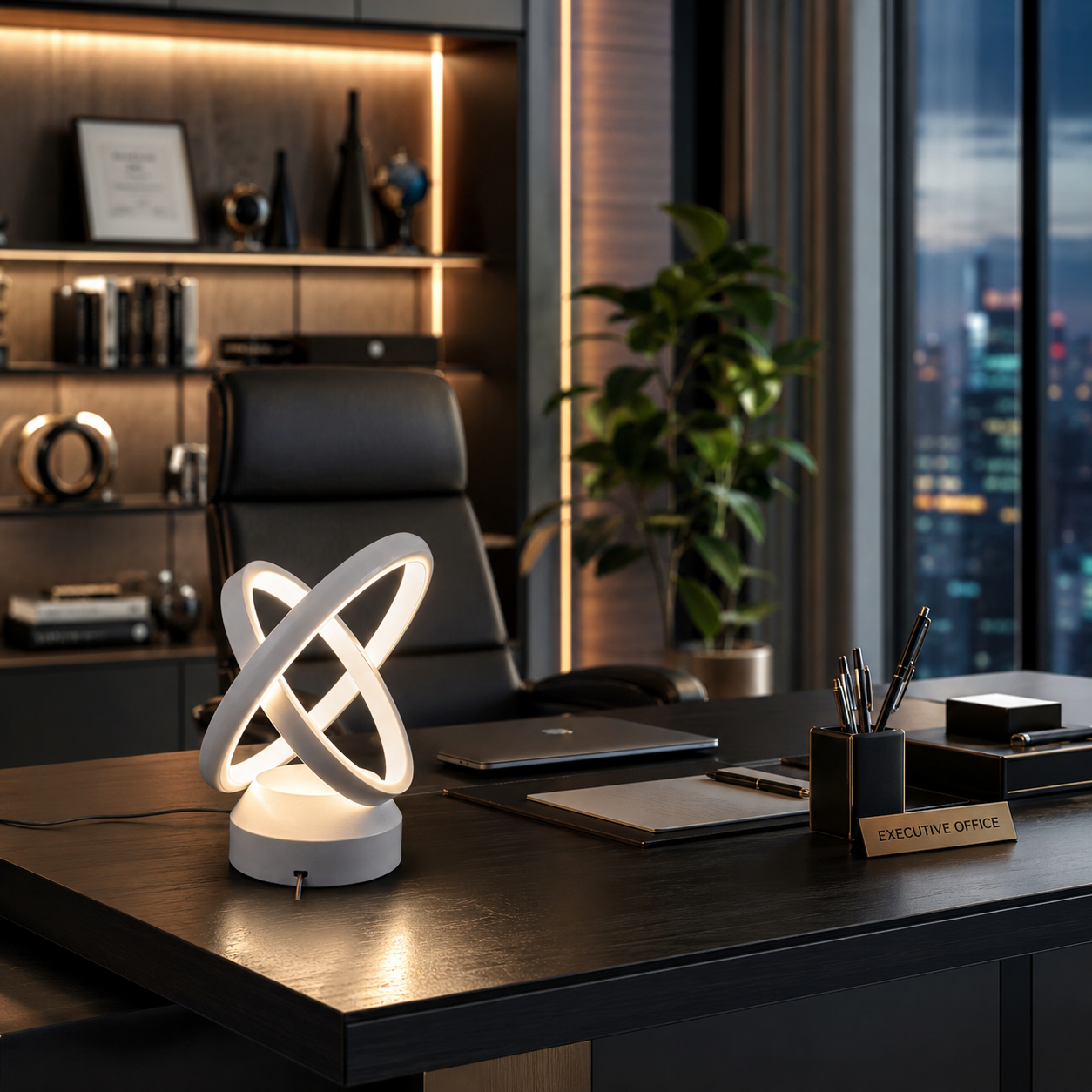 FOSVEX 50W Dual Circle LED Table Light | 3 Color Modes