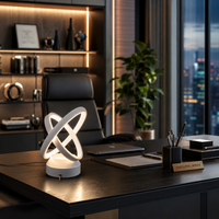FOSVEX 50W Dual Circle LED Table Light | 3 Color Modes