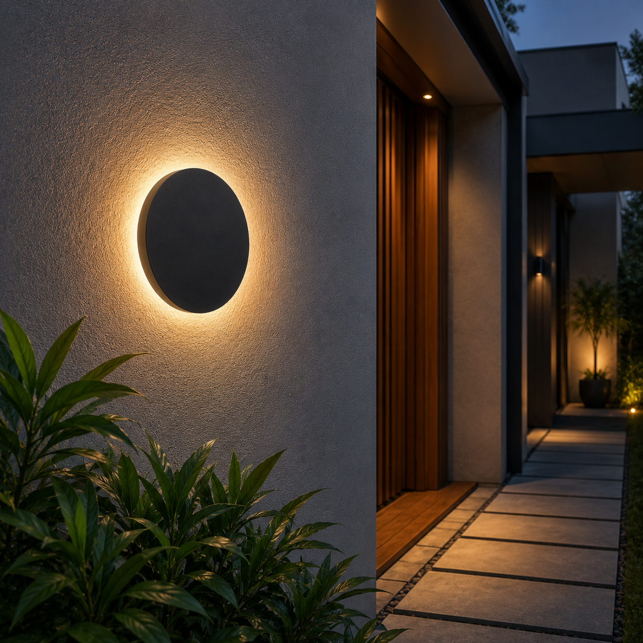 FOSVEX 12W Modern Round LED Wall Light | Warm White | IP65 Waterproof | Premium Outdoor Wall Lamp