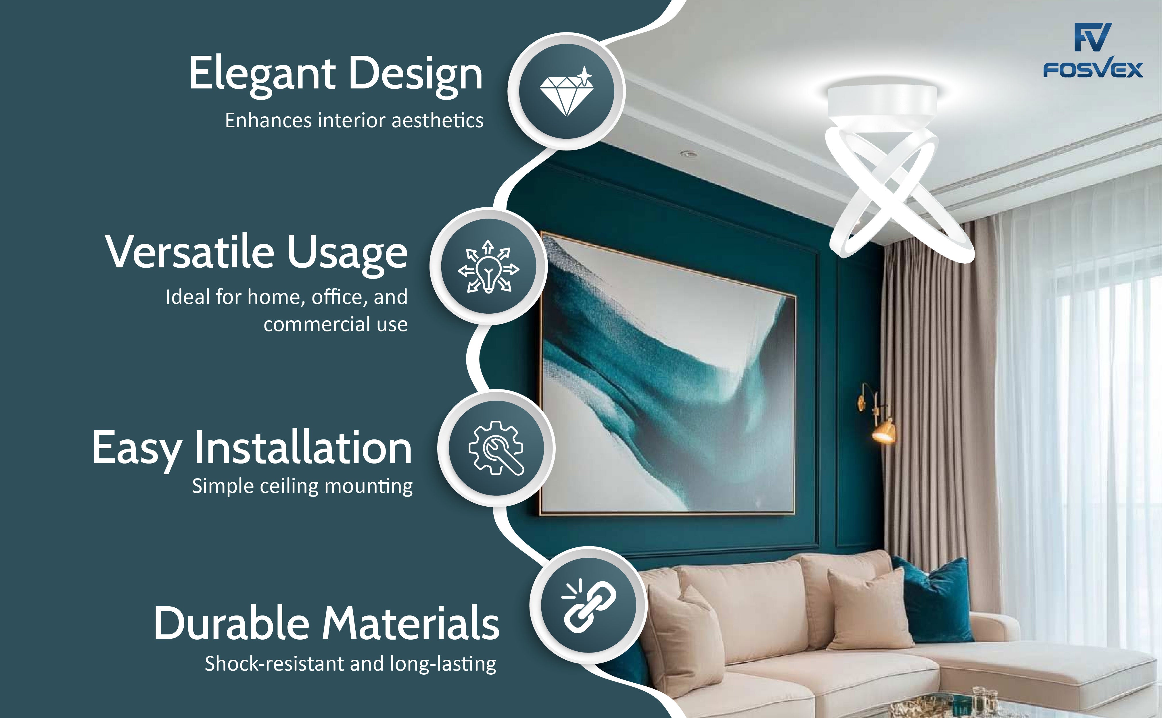 Modern Designer LED Ceiling Light