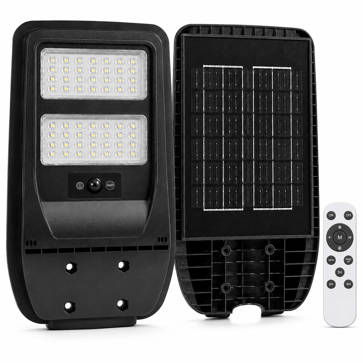 FOSVEX Solar LED Street Light with Motion Sensor & Remote Control | Waterproof Outdoor Security Light