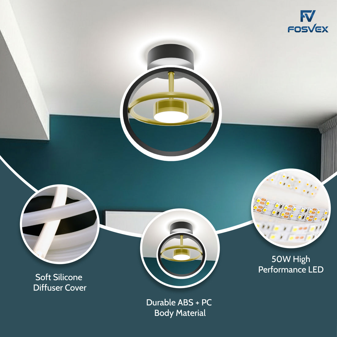 50W LED ceiling light modern design Fosvex