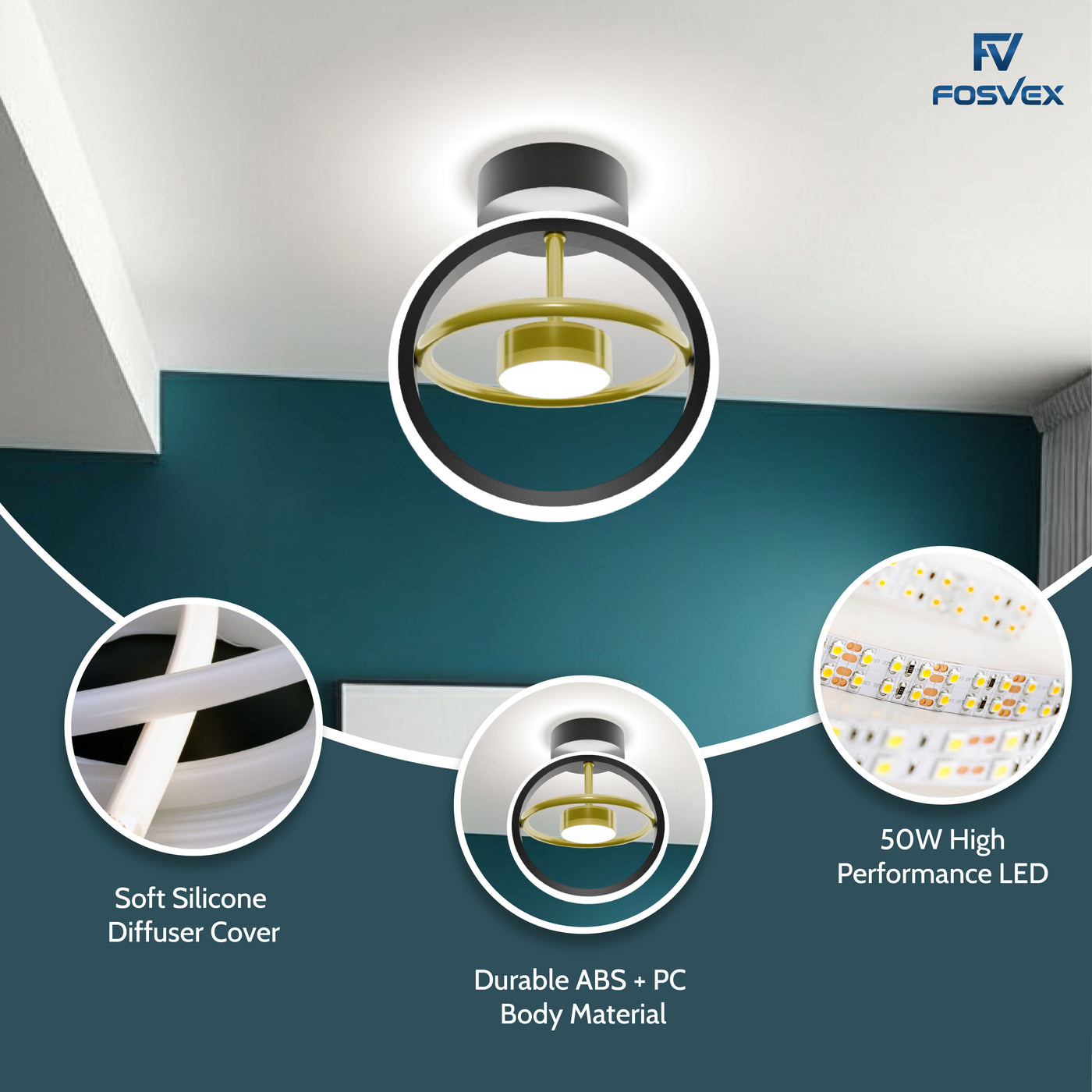 slim LED ceiling lamp Ring design