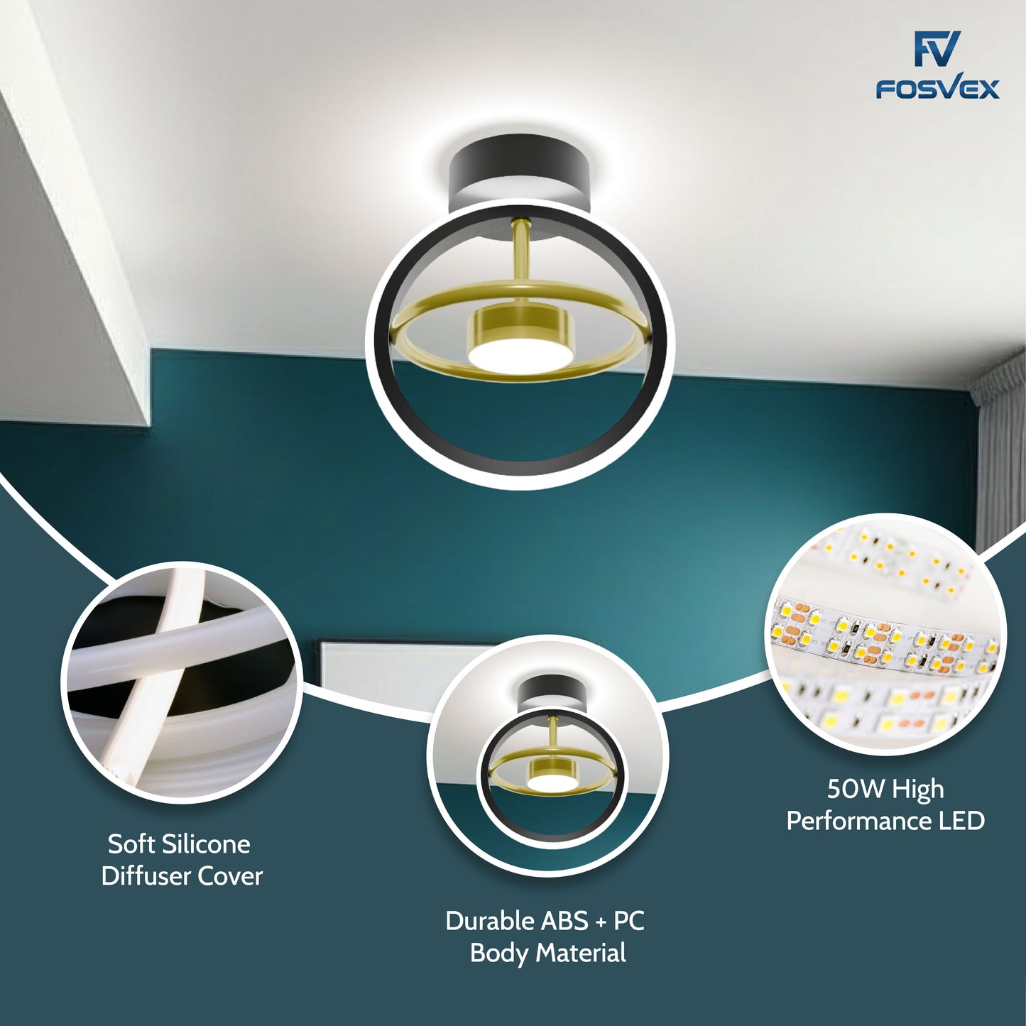 slim LED ceiling lamp Ring design