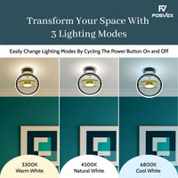 decorative ceiling light for bedroom 3 color modes